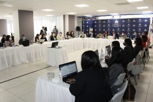 Vista en el encuentro en el que participaron diferentes instituciones en reunión organizada por el Ministerio de Industria, Comercio y Mipymes (MICM).