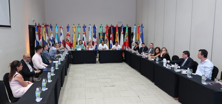 Representantes de una veintena de países de Iberoamérica participantes en el foro.